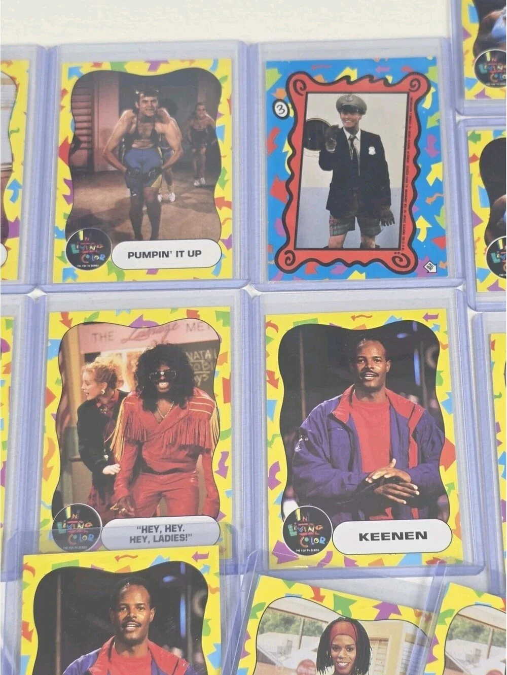 Lot Of 16 Vintage In Living Color TV Series BIG CARDS J-LO JIM CARREY ROOKIES!